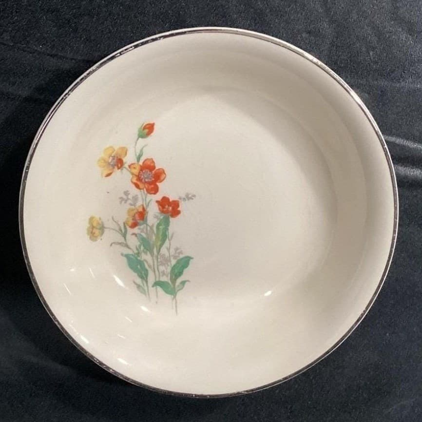 Universal Cambridge China Camwood Berry Bowls Ivory Flower Vintage American 3 - Thumbnail 9