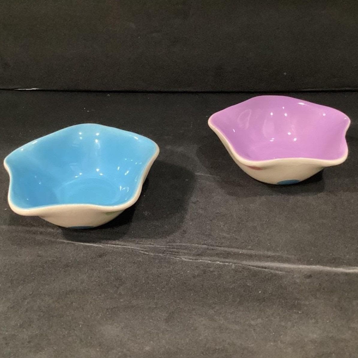 Century Polka Dot Ice Cream Bowls, Set of 2, Vintage Kitchenware, Tableware - Thumbnail 7