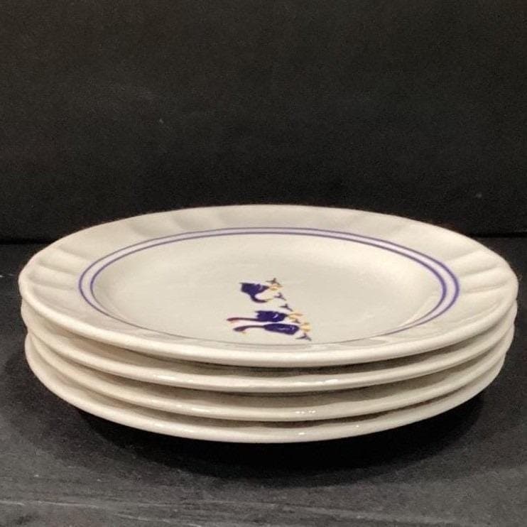 Castellania Goose Salad Plates, Set of 4, Navy Blue & White, Country Dinnerware - Thumbnail 7