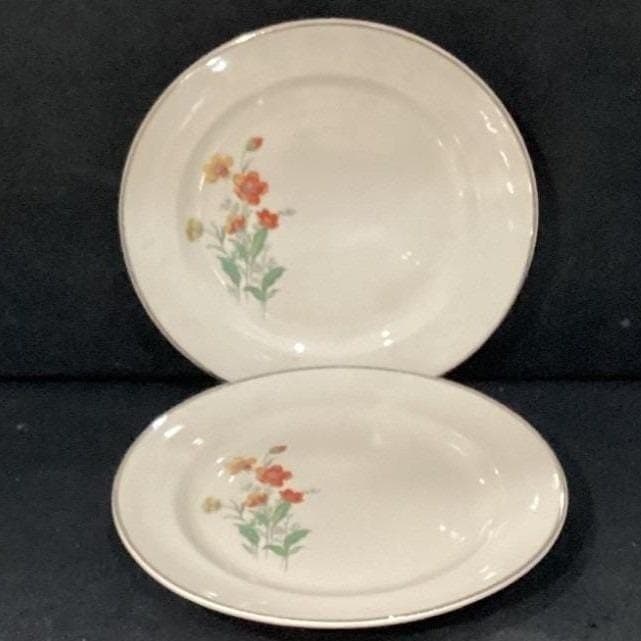 Universal Cambridge Camwood Bread Plates, Set of 2, Vintage Ivory Dinnerware - Thumbnail 6