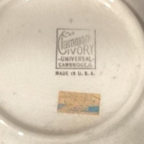 Universal Cambridge China Camwood Berry Bowls Ivory Flower Vintage American 3 - Thumbnail 4