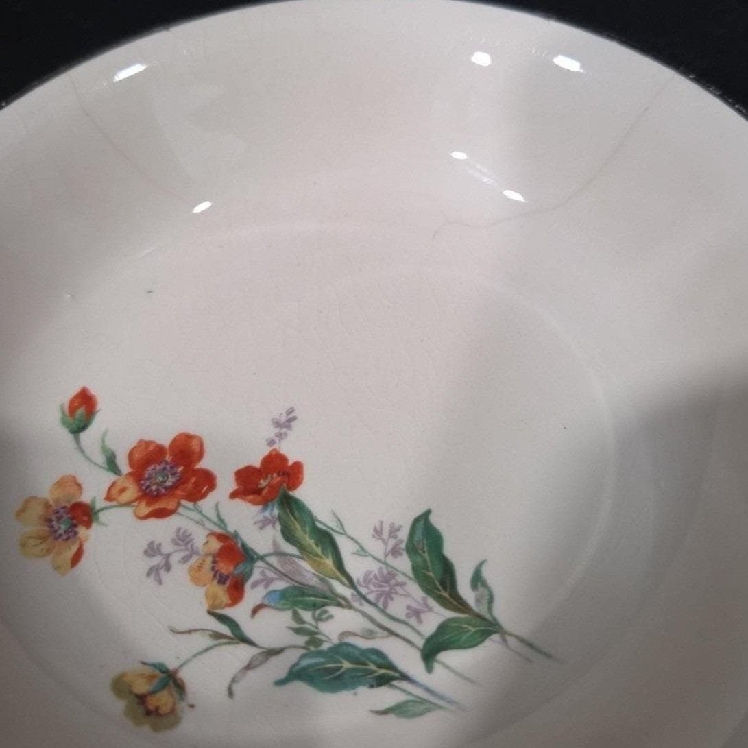Universal Cambridge China Camwood Berry Bowls Ivory Flower Vintage American 3 - Thumbnail 8