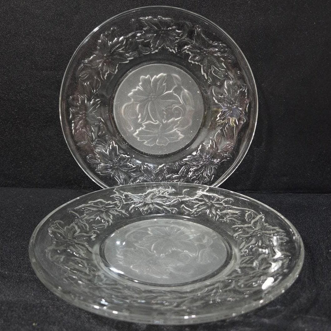 Princess House Fantasia Bread & Butter Plates, Set of 2, Vtg Frosted Dinnerware - Thumbnail 5