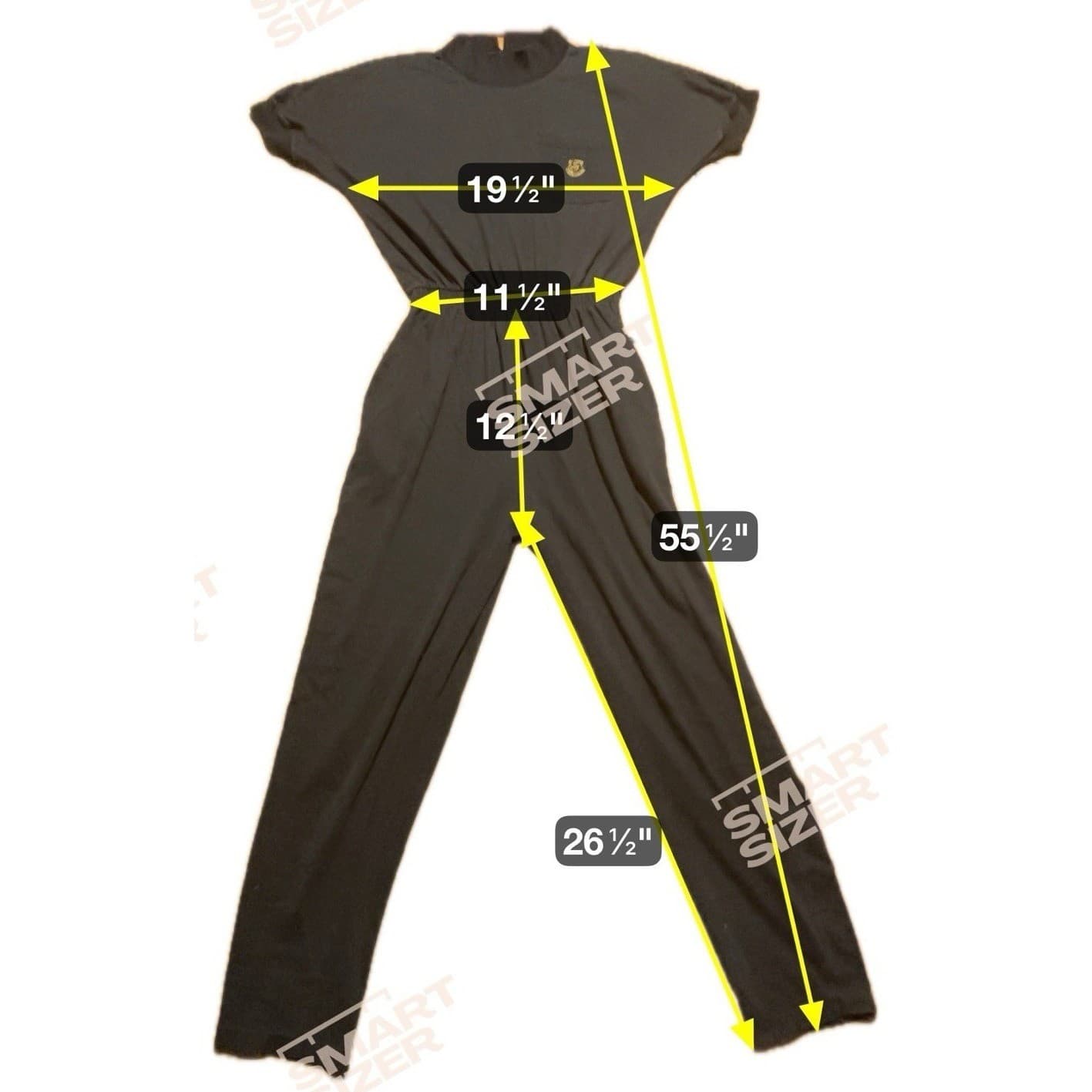 International Stefano Sportswear Vintage Black Jumpsuit Mock Neck, Woman's Med - Thumbnail 2