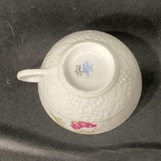 Haviland Limoges Meadow Visitors Demitasse Cup and Saucer, Vintage Two Piece Set - Thumbnail 5