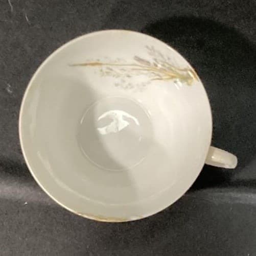 Haviland Limoges Meadow Visitors Demitasse Cup and Saucer, Vintage Two Piece Set - Thumbnail 4