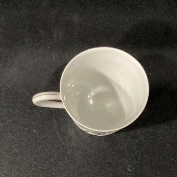 Haviland Limoges Meadow Visitors Demitasse Cup, Vtg Butterflies & Grasses Design - Thumbnail 4