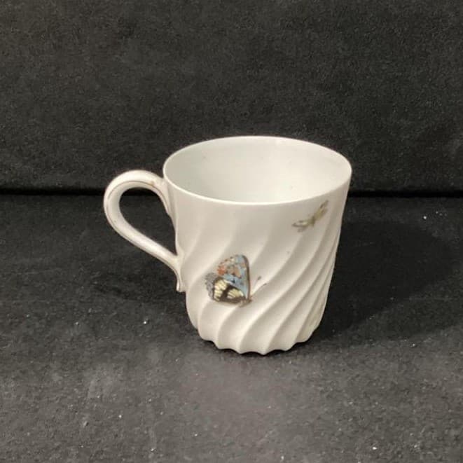 Haviland Limoges Meadow Visitors Demitasse Cup, Vtg Butterflies & Grasses Design - Thumbnail 10