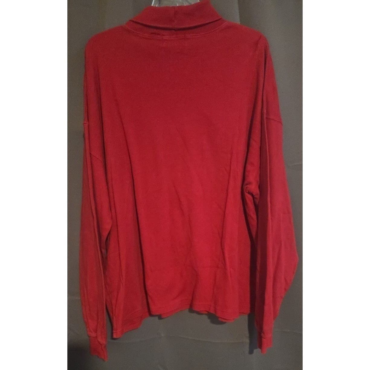 Gulf Traders Red Turtleneck Sweater, Cotton Long Sleeve Knit Pullover, Men's XXL - Thumbnail 4