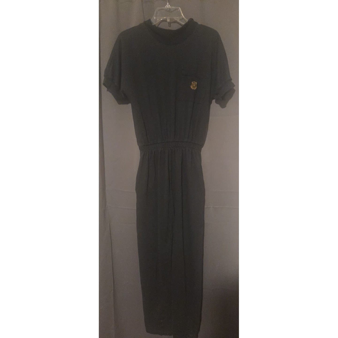 International Stefano Sportswear Vintage Black Jumpsuit Mock Neck, Woman's Med - Thumbnail 3