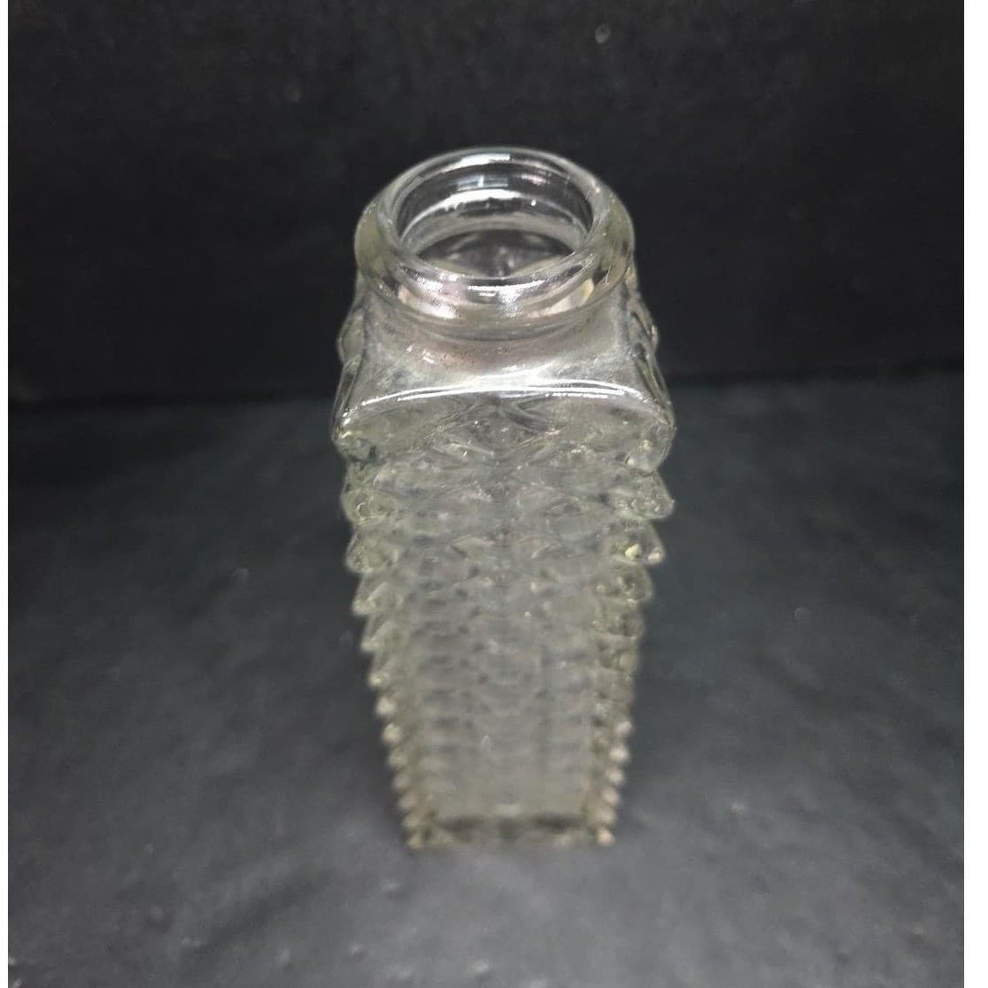 FTD Clear Glass Bud Vase, Diamond Cut Column Flower Holder, Vintage Home Accent - Thumbnail 6