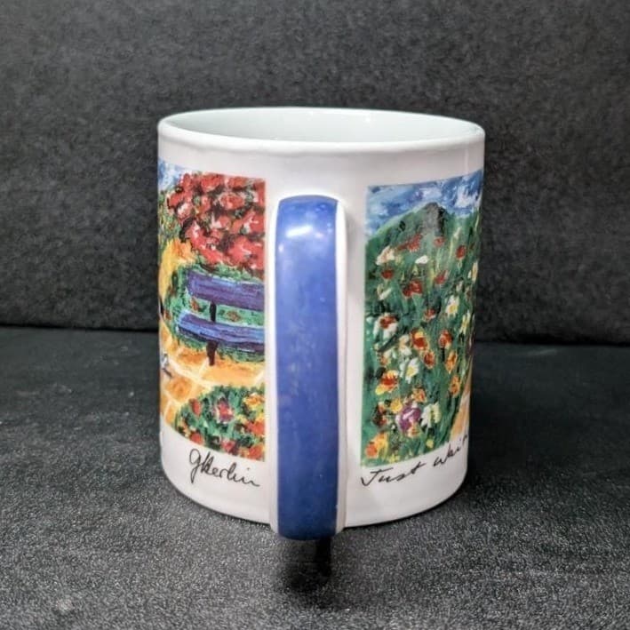 Mor Mor's Art "Just Waiting" Dog Mug, Eddie Bauer Ceramic Cup, Drinkware - Thumbnail 4