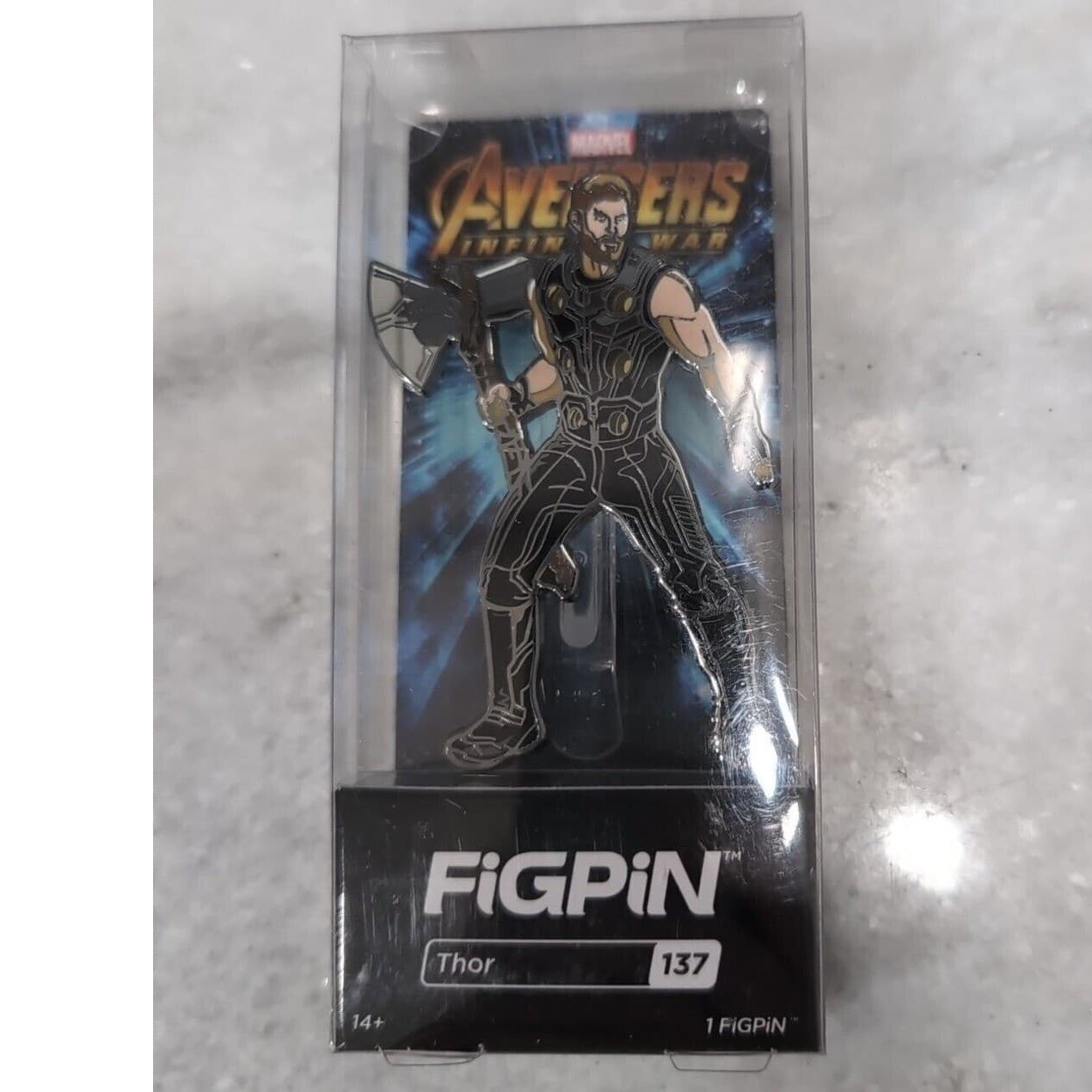 Marvel Avengers Infinity War Thor FiGPiN 137 Collectible Enamel Pin Locked - Thumbnail 2