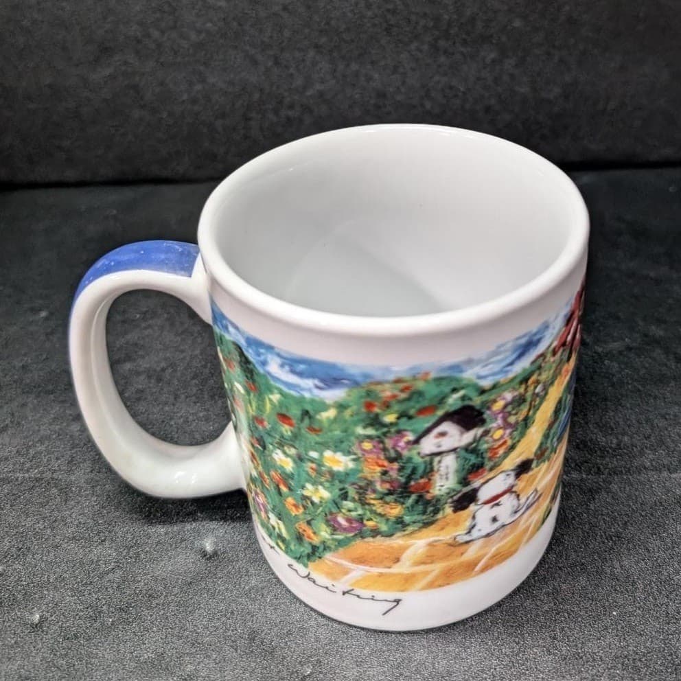 Mor Mor's Art "Just Waiting" Dog Mug, Eddie Bauer Ceramic Cup, Drinkware - Thumbnail 6