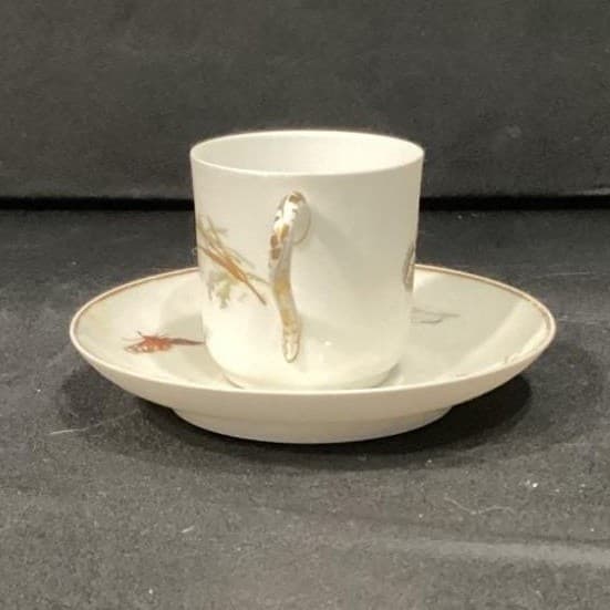 Haviland Limoges Meadow Visitors Teacup & Saucer, Two Piece Set Butterfly Design - Thumbnail 11