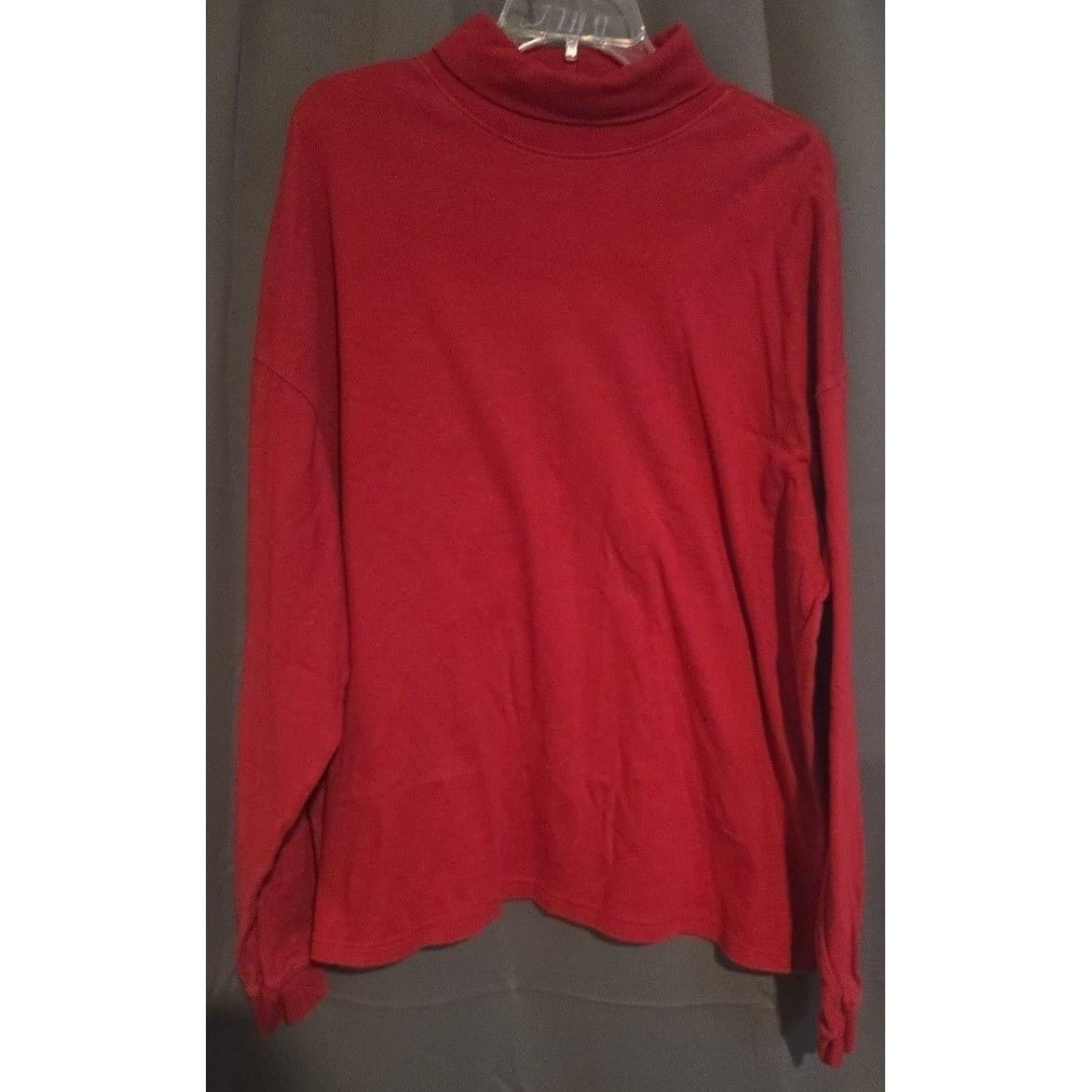 Gulf Traders Red Turtleneck Sweater, Cotton Long Sleeve Knit Pullover, Men's XXL - Thumbnail 3