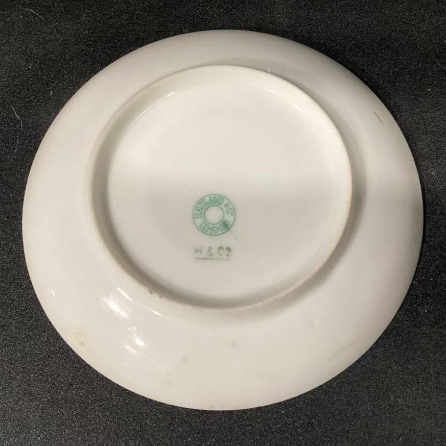 Haviland Limoges Meadow Visitors Teacup & Saucer, Two Piece Set Butterfly Design - Thumbnail 9
