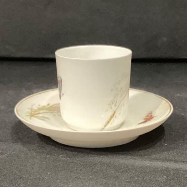 Haviland Limoges Meadow Visitors Teacup & Saucer, Two Piece Set Butterfly Design - Thumbnail 13