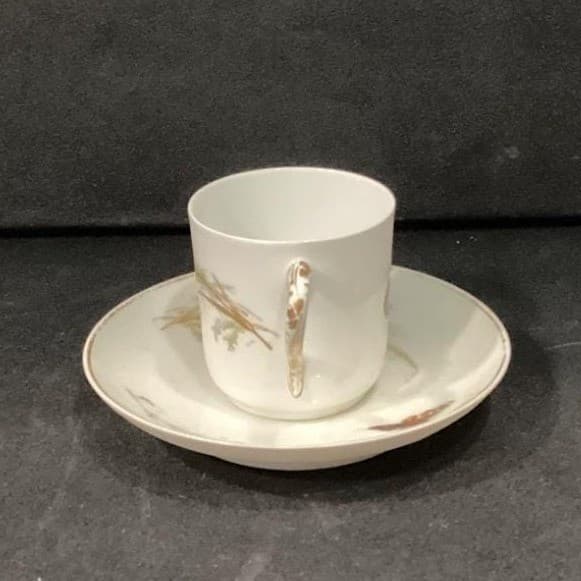 Haviland Limoges Meadow Visitors Teacup & Saucer, Two Piece Set Butterfly Design - Thumbnail 6