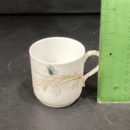 Haviland Limoges Meadow Visitors Teacup & Saucer, Two Piece Set Butterfly Design - Thumbnail 15