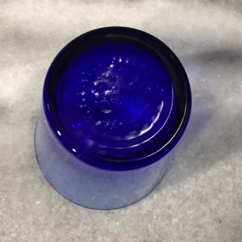 Anchor Hocking Cobalt Blue Juice Glasses, Set of 2, Vintage Glass Drinkware - Thumbnail 5