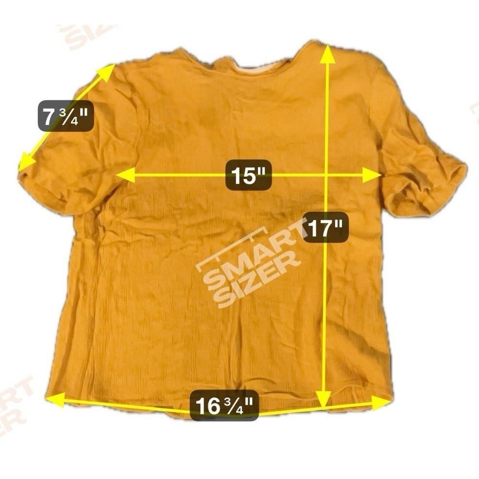 Norton McNaughton Mustard Yellow Crinkle Crepe Keyhole Blouse, Women's Size 6 - Thumbnail 2