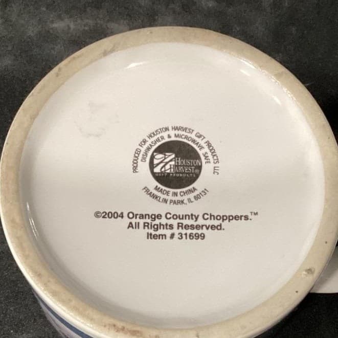 Orange County Choppers Coffee Cup, Vintage OCC Motorcycle Design Ceramic Mug - Thumbnail 8