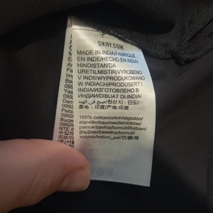 DKNY Black Short Sleeve Polo, 100% Cotton Slim Fit Logo Shirt, Men's Large - Thumbnail 7
