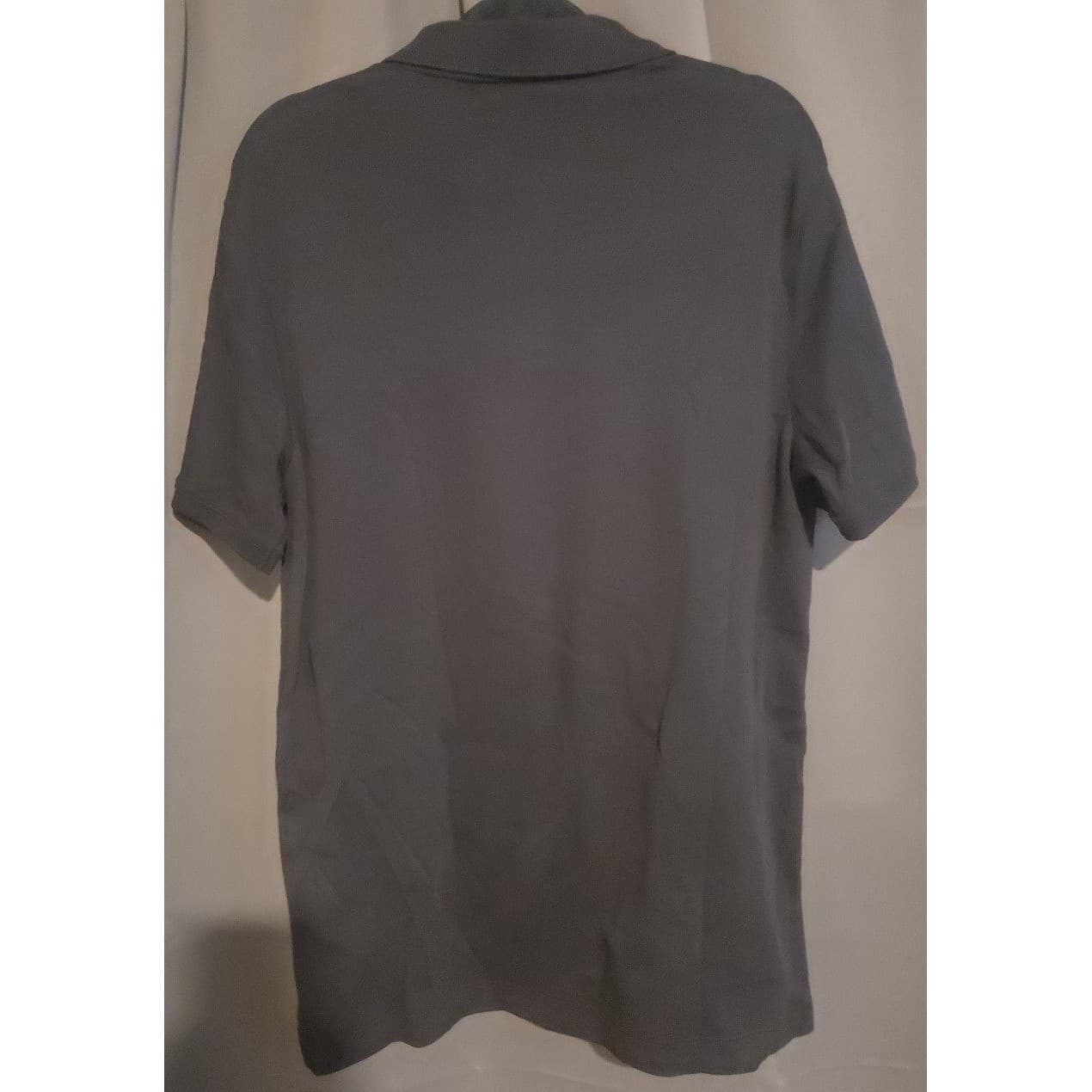 DKNY Black Short Sleeve Polo, 100% Cotton Slim Fit Logo Shirt, Men's Large - Thumbnail 4