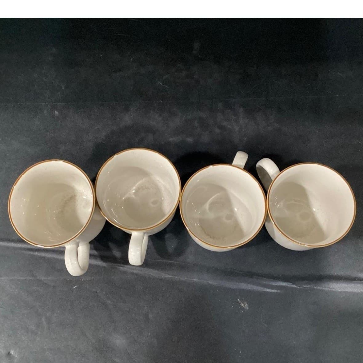 Crown Manor Desert Winds Coffee Cups, Set Of 4, Vintage Japanese Stoneware Mugs - Thumbnail 3
