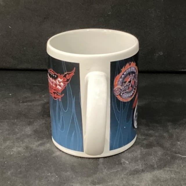 Orange County Choppers Coffee Cup, Vintage OCC Motorcycle Design Ceramic Mug - Thumbnail 5