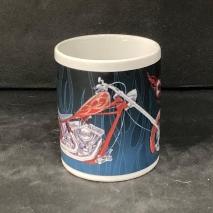 Orange County Choppers Coffee Cup, Vintage OCC Motorcycle Design Ceramic Mug - Thumbnail 3
