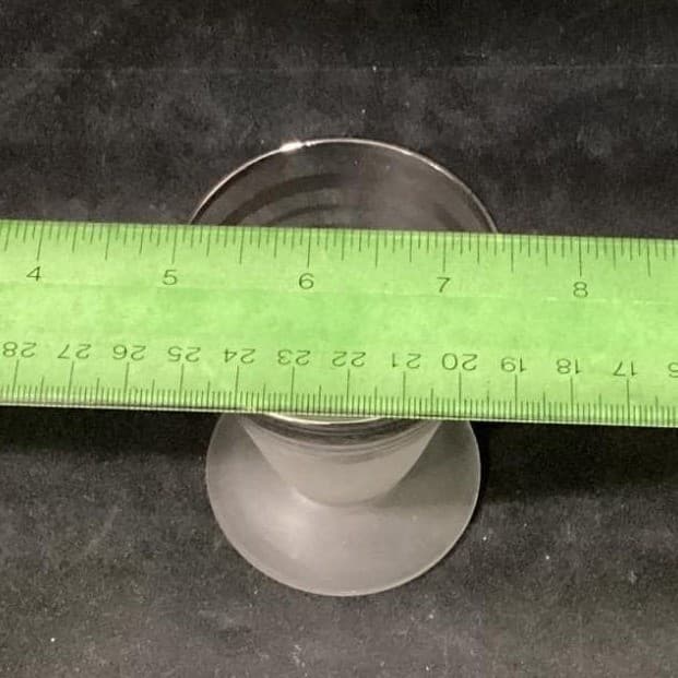 Platinum Banded Frosted Cocktail Glasses, Set of 4, Mid-Century Modern Cups - Thumbnail 8