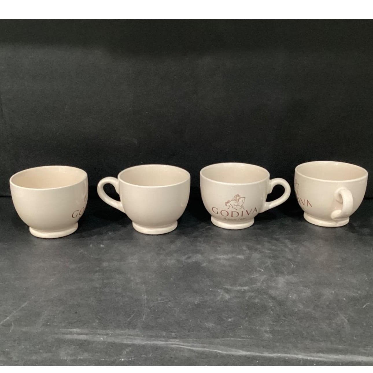 Godiva Belgium 1926 Coffee Cups, Set of 4, Coastal Cocktails Inc, Stoneware Mugs - Thumbnail 9