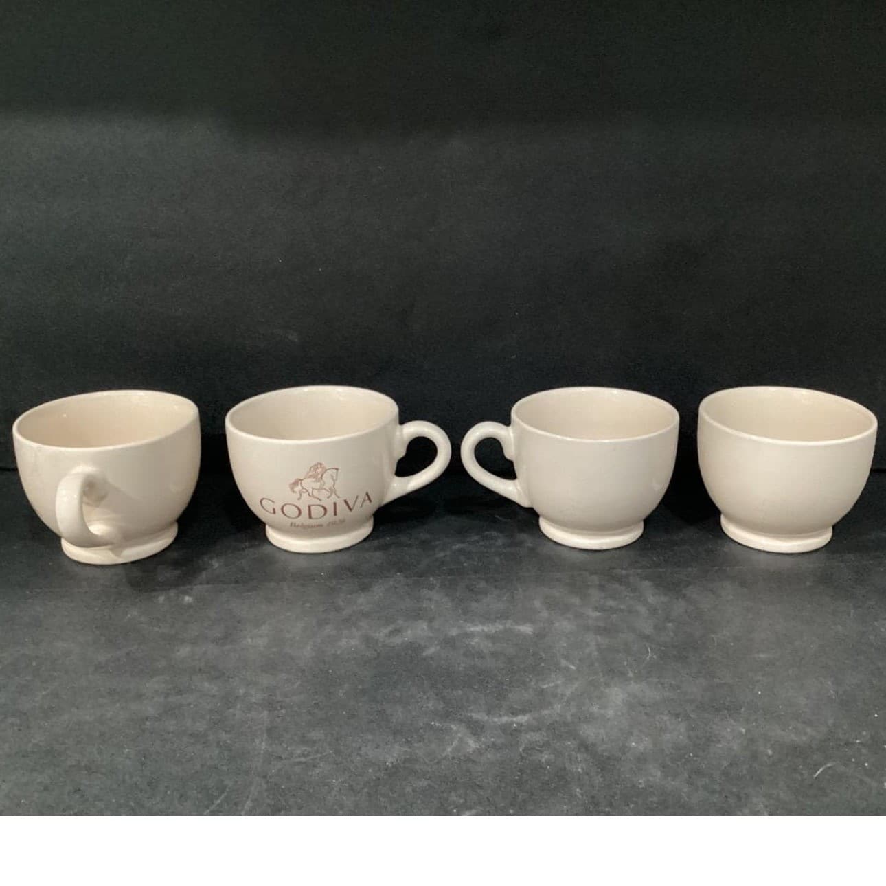 Godiva Belgium 1926 Coffee Cups, Set of 4, Coastal Cocktails Inc, Stoneware Mugs - Thumbnail 2