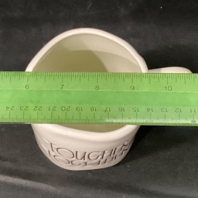 Rae Dunn "Tougher Together" Coffee Cup, Magenta Artisan Collection Ceramic Mug - Thumbnail 7