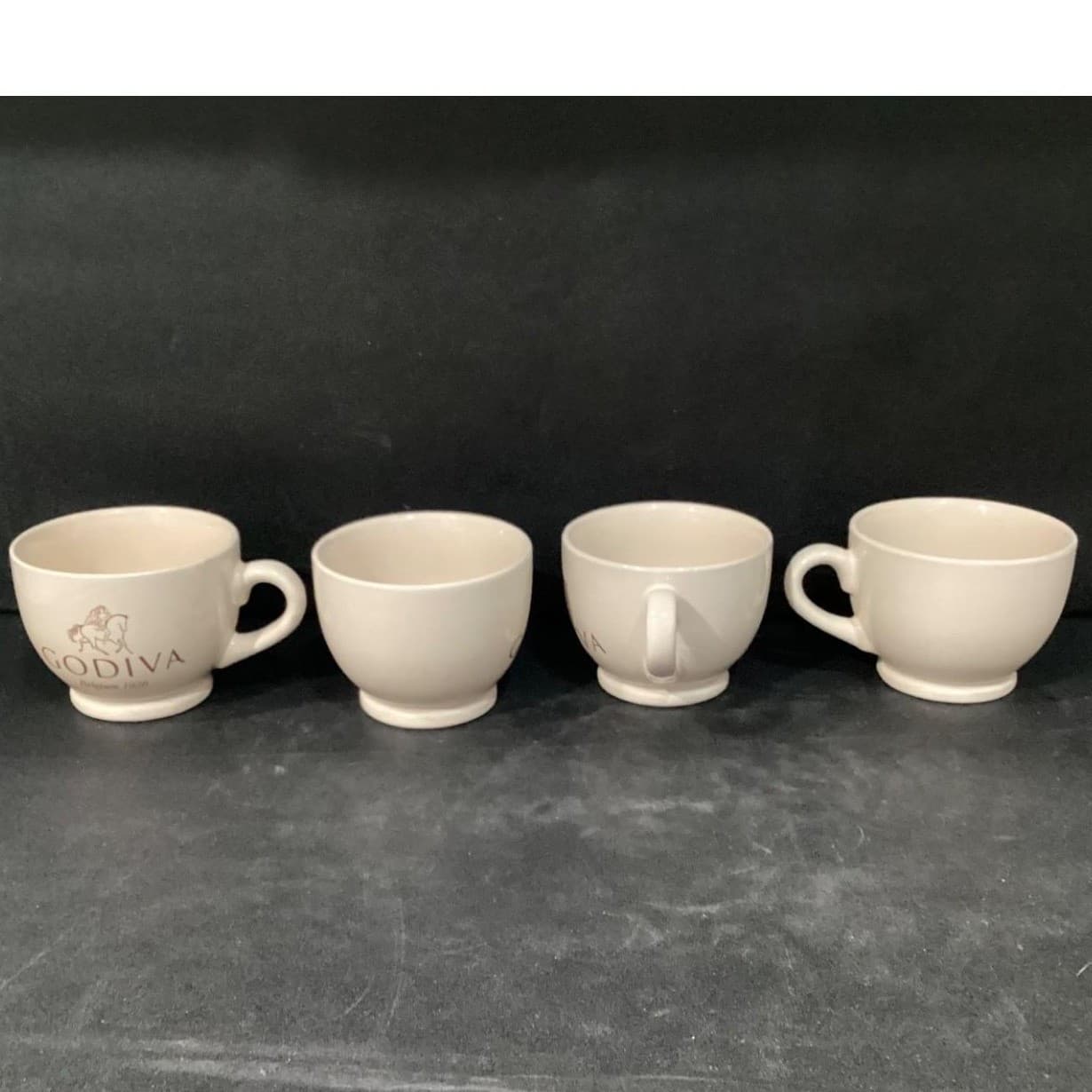 Godiva Belgium 1926 Coffee Cups, Set of 4, Coastal Cocktails Inc, Stoneware Mugs - Thumbnail 8