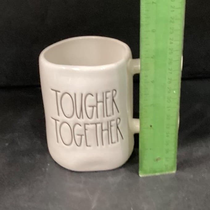 Rae Dunn "Tougher Together" Coffee Cup, Magenta Artisan Collection Ceramic Mug - Thumbnail 6
