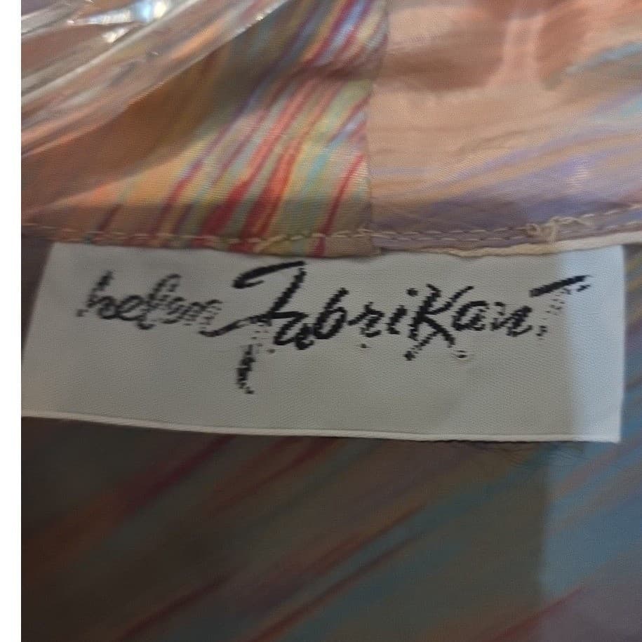 Helen Fabrikant Vintage Abstract Brushstroke Blouse, Multi Color Button Front - Thumbnail 5