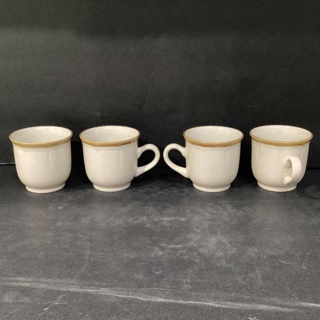 Crown Manor Desert Winds Coffee Cups, Set Of 4, Vintage Japanese Stoneware Mugs - Thumbnail 2