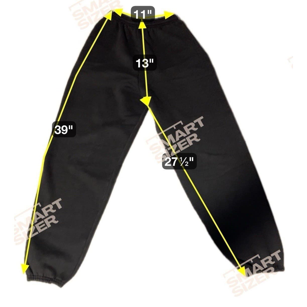 Hanes Premium Black Sweatpants, Men's Small Elastic Waist Drawstring Joggers - Thumbnail 2