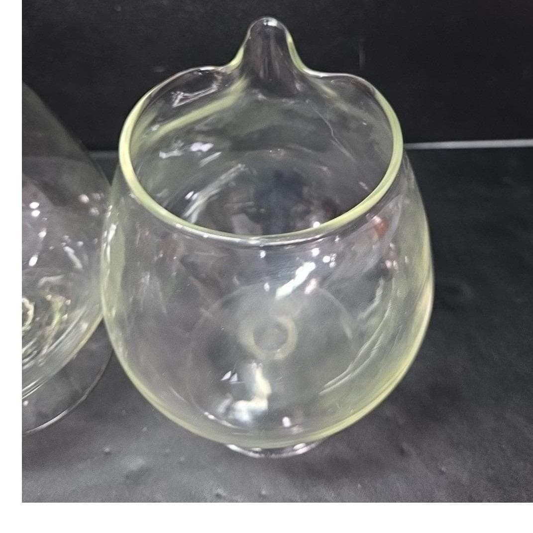 Cognac Large Clear Glasses, Set of 2, Pour Spout, Brandy Snifters, Barware - Thumbnail 6