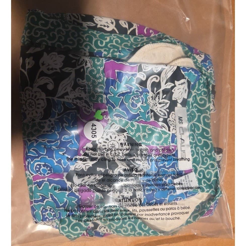 Ms Chaus Vintage Open Front Cardigan, Patchwork Floral Green Blue, Women's Sze 8 - Thumbnail 7