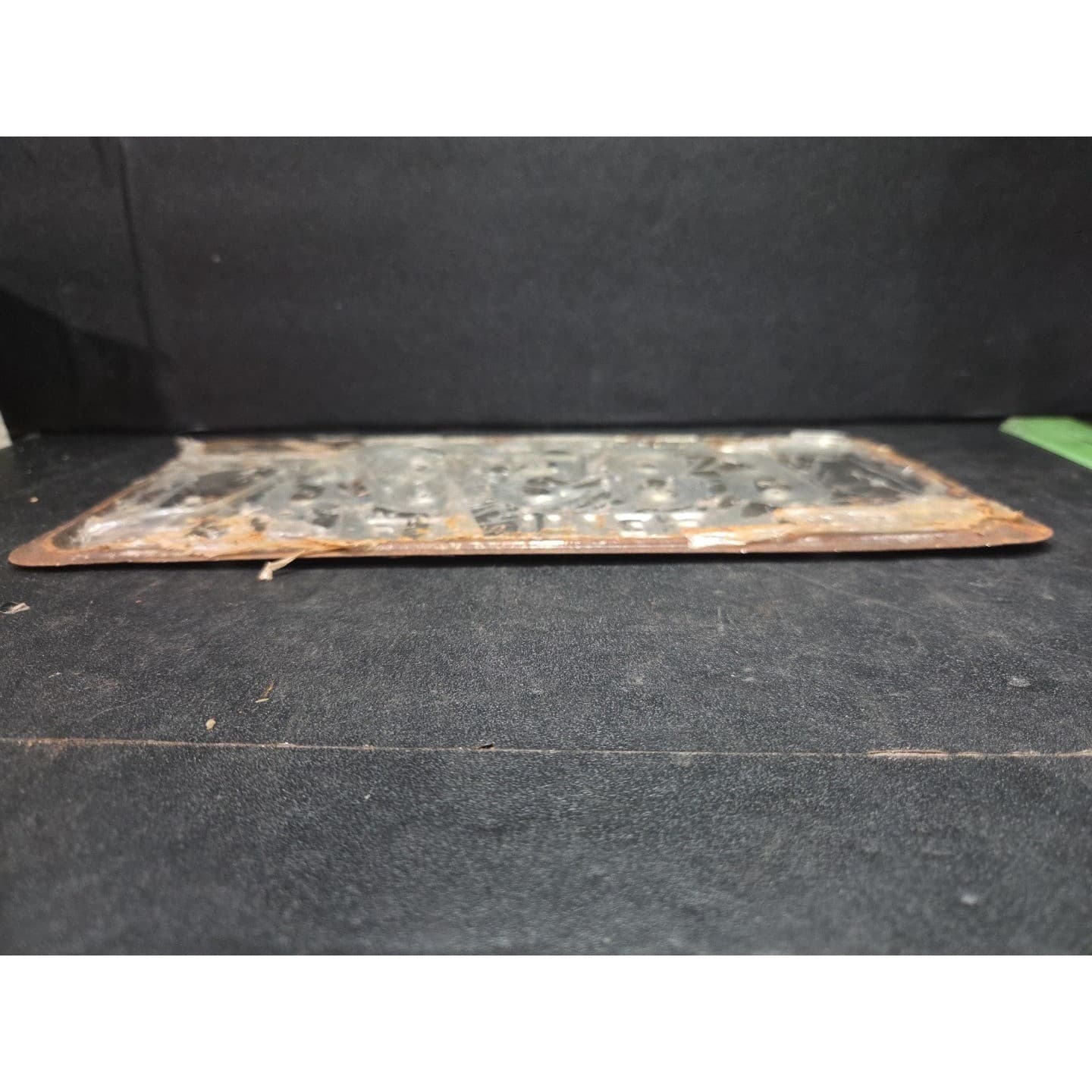 Indiana Semi Trailer License Plate 68568, Vintage Green White IND 72 - Thumbnail 3