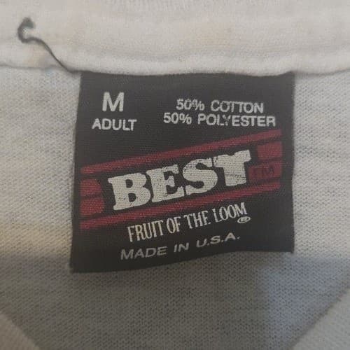 Fruit of the Loom Best Bird Graphic T-Shirt White Glitter Cardinal, Vintage Med - Thumbnail 5