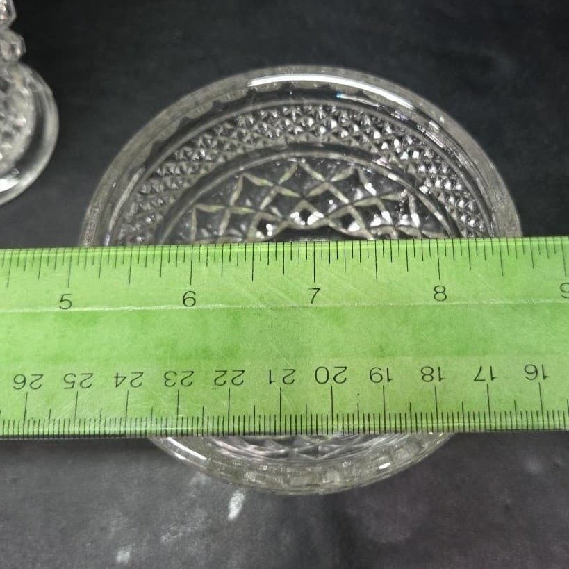 Anchor Hocking Wexford Creamer & Sugar Bowl, Vintage Clear Press Glass Tableware - Thumbnail 11