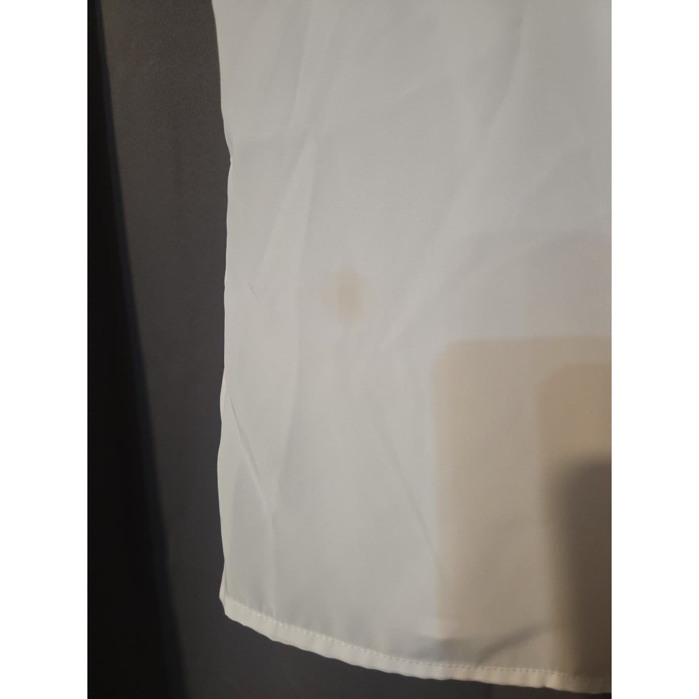 Casual Corner White Short Sleeve Pleated Shawl Collar Blouse, Vintage Size 6 - Thumbnail 8