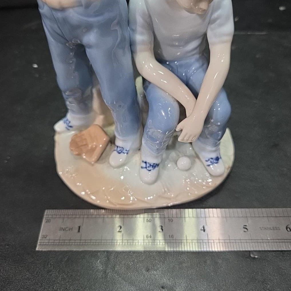 Paul Sebastian Boys Baseball Players Ceramic Figurine, Vtg Little League Statue - Thumbnail 12