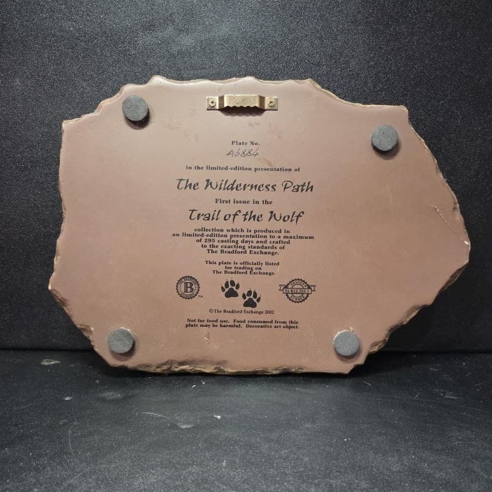 Bradford Exchange The Wilderness Path Wall Plaque, Trail Of The Wolf Collection - Thumbnail 3