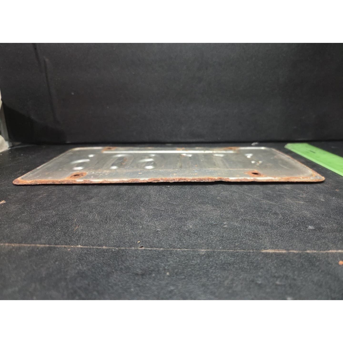 Indiana License Plate Hoosier Hospitality RV 11606, Vintage 1993, Rust Patina - Thumbnail 3